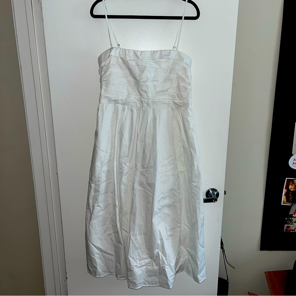 Abercrombie Poplin Strapless Midi Dress